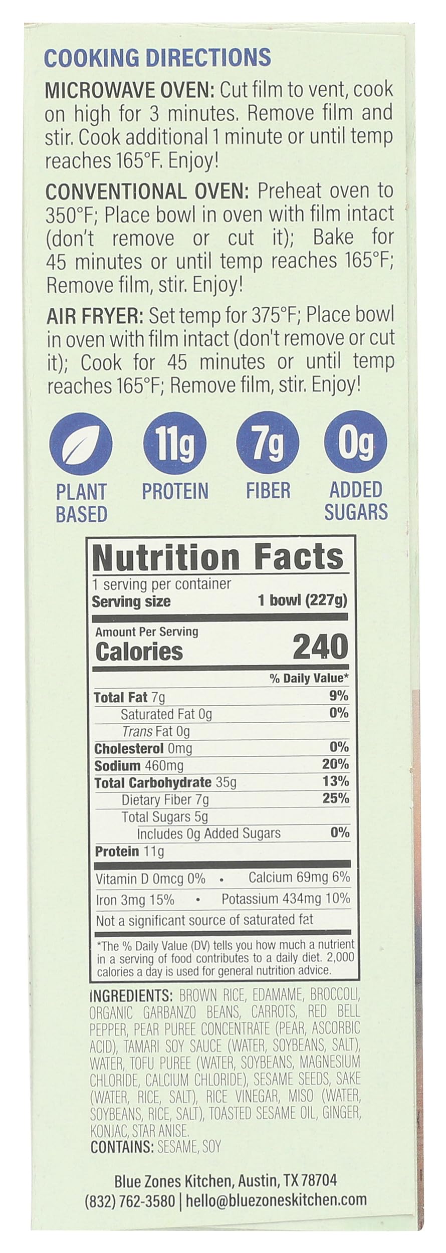 Blue Zones Kitchen Sesame Ginger Bowl, 8 OZ