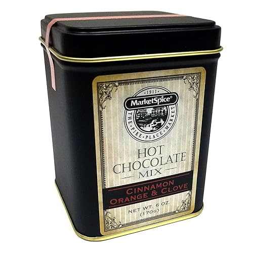 Market Spice Cinnamon Orange and Clove Hot Chocolate Mix in Tin Box