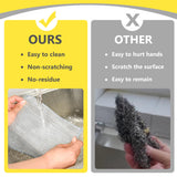 Liyuelome Double-Layer Multipurpose Wire Dishwashing Rag, Non Scratch Wire Dishcloth, Silver Wire Mesh Cleaning Cloths, Steel Wire Dishcloths, Kitchen