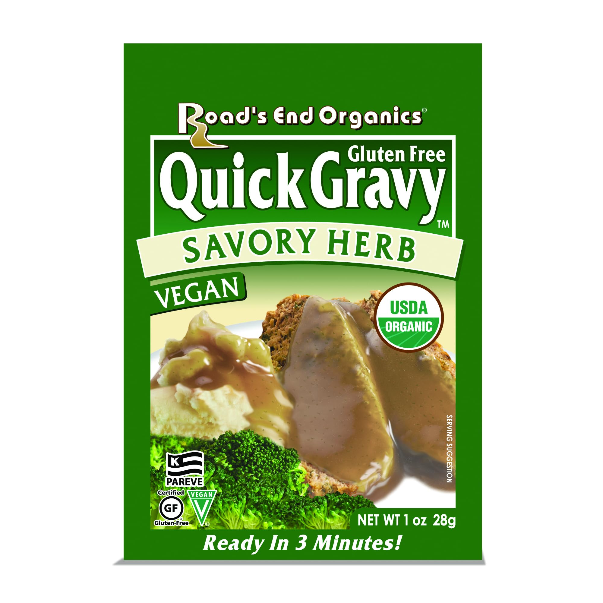 Roads End Organics Savory Herb Organic Gravy Mix - 1 Oz (Pack of 12)