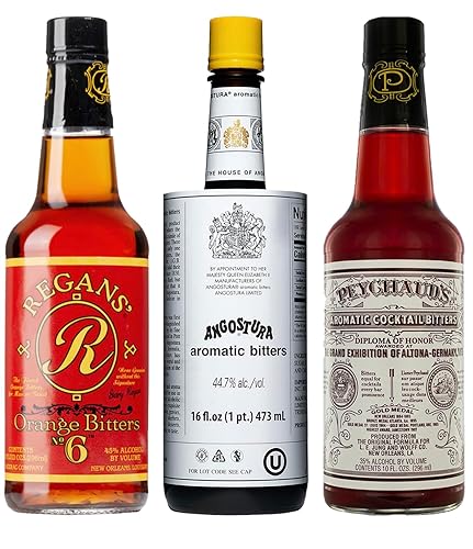 Bitters Triple Play XL Cocktail Bitters for Old Fashioned Cocktails Variety Pack-Angostura Aromatic 16oz, Peychauds Aromatic 10oz, Regans Orange No 6