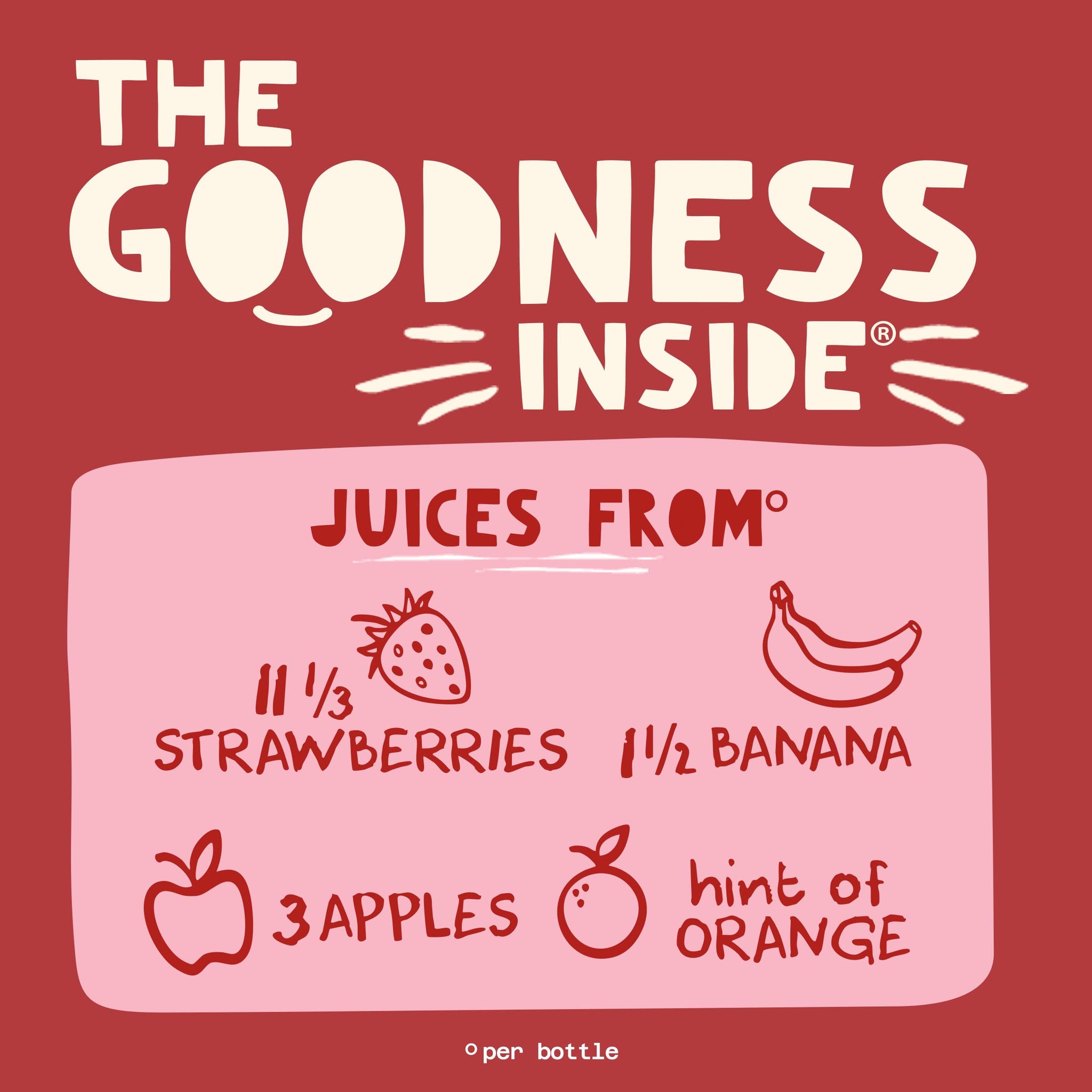 Naked Boosted Smoothie Strawberry Banana Machine, 15.2 fl oz Bottle - Real Fruit Juice Smoothie with Fiber, Excellent Source of Vitamin C and Vitamin