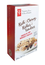Loblaws Inc. President's Choice Rich & Chewy Chocolate Chip Granola Bars, 24 count, 576g/20 oz. Box (Imported from Canada)