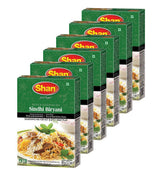 Shan Sindhi Biryani Recipe and Seasoning Mix 2.11 oz (60g) - Spice Powder for Hot and Spicy Meat Pilaf - Suitable for Vegetarians - Airtight Bag in