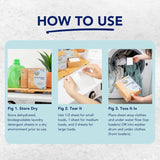 Brave Planet Laundry Cleaning Sheets | Fragrance-Free, Eco-Friendly, Hypoallergenic | Powerful Stain & Odor Remover, Cruelty-Free, Vegan, Zero-Waste