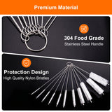 Tokyzexi 8 Inch Extra Long Straw Cleaner Brush Set, 10 Pack Reusable Straw Cleaning Brushes for Tumbler, Metal Straws?Bottle Drinking Straws?Computer