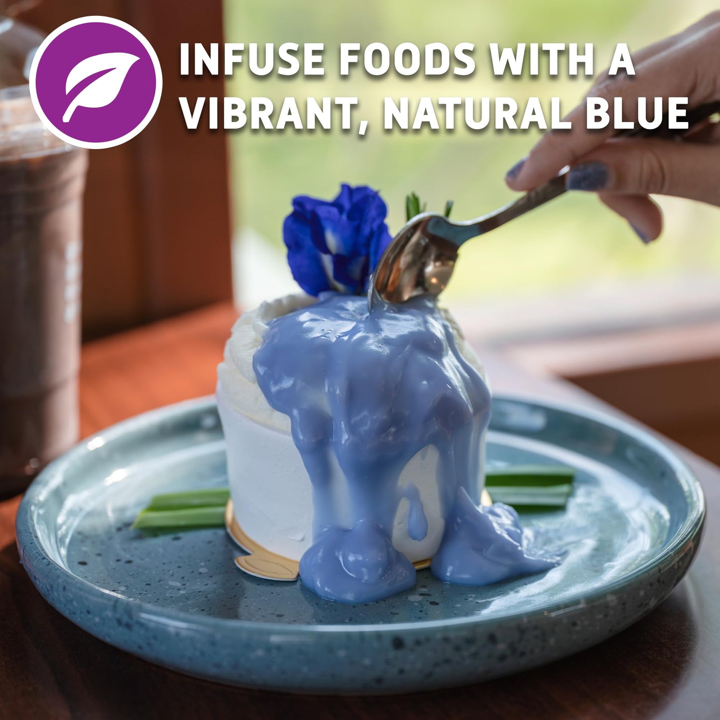 Sou Zen Butterfly Pea Flowers, 80g Dried Blue Pea Flower Tea, Caffeine-Free Loose Leaf Herbal Tea, Natural Color Changing Tea for Drinks, Lemonade