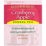 Bigelow Cranberry Apple Herbal Tea Bags 28-Count Box (Pack of 3) Cranberry Apple Hibiscus Flavored Herbal Tea Bags All Natural Non-GMO