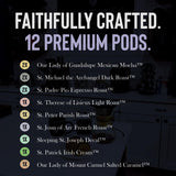 Catholic Coffee Pods - All Saints Variety Pack | Light, Medium, Dark Roasts | 12 Pack, Single Serve Coffee Pods