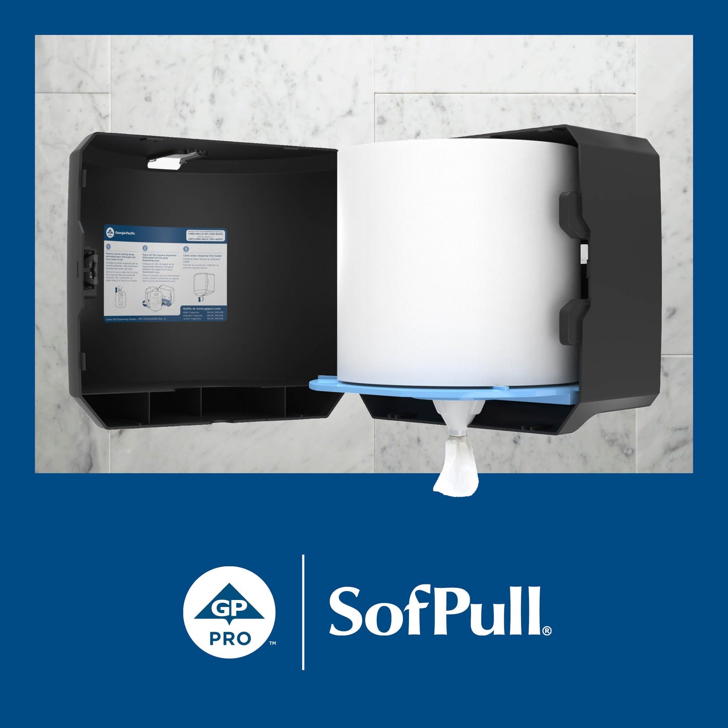 Georgia-Pacific SOFPULL CENTERPULL HIGH-CAPACITY PAPER TOWELS BY GP PRO (GEORGIA-PACIFIC), 28143, WHITE, 4 ROLLS PER CASE, 567 TOWELS PER ROLL