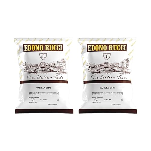 Edono Rucci Vanilla Chai Mix - Creamy Vanilla with a Hint of Spice, 2 Bags (2lbs Each)