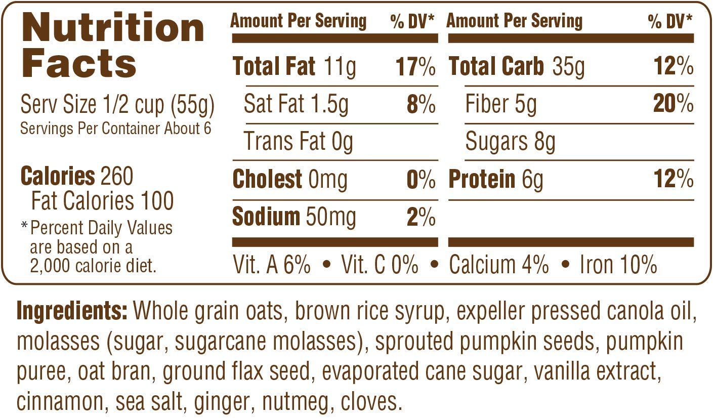 Erin Baker's Homestyle Granola, Pumpkin Seed & Flax, Gluten-Free, Ancient Grains, Vegan, Non-GMO, Cereal, 12-ounce bag