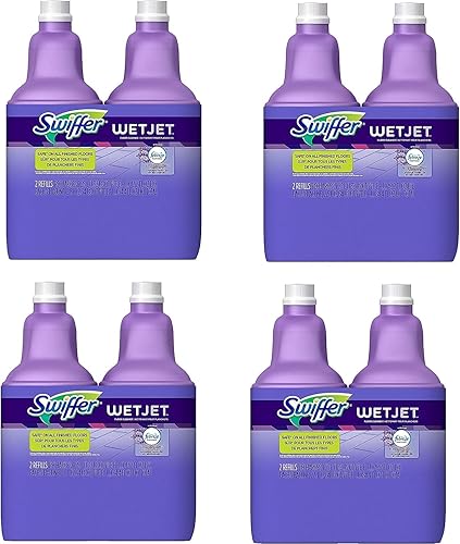 Swiffer WetJet Multi-Purpose Floor and Hardwood Cleaner Solution with Febreze Refill, Lavendar Vanilla and Comfort Scent, 1.25 Liter, OKpFMr 8 pack