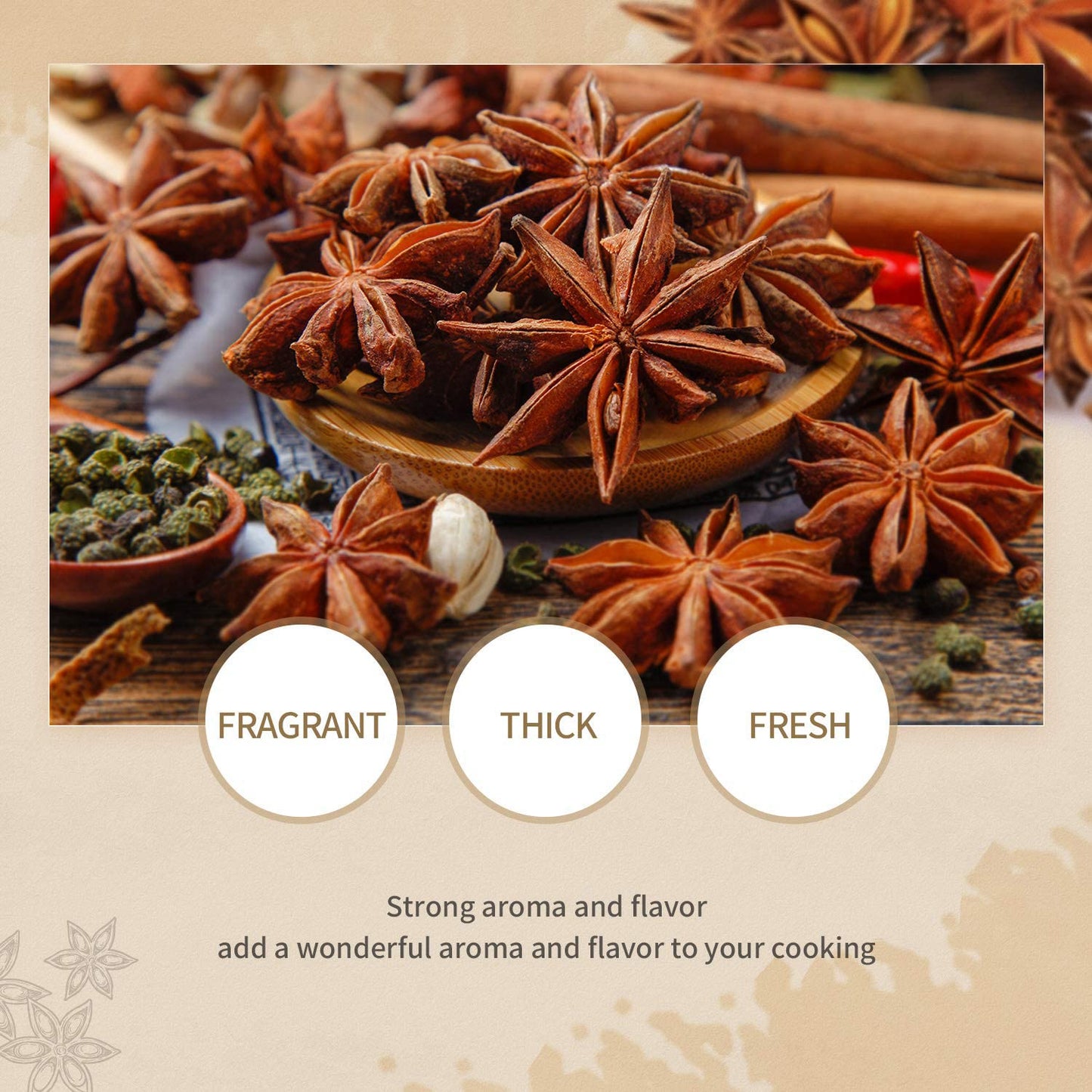 52USA Organic Star Anise - 4oz | Non-GMO, Whole Spice | Premium Quality for Cooking, Baking & Tea | Natural Flavor & Aroma