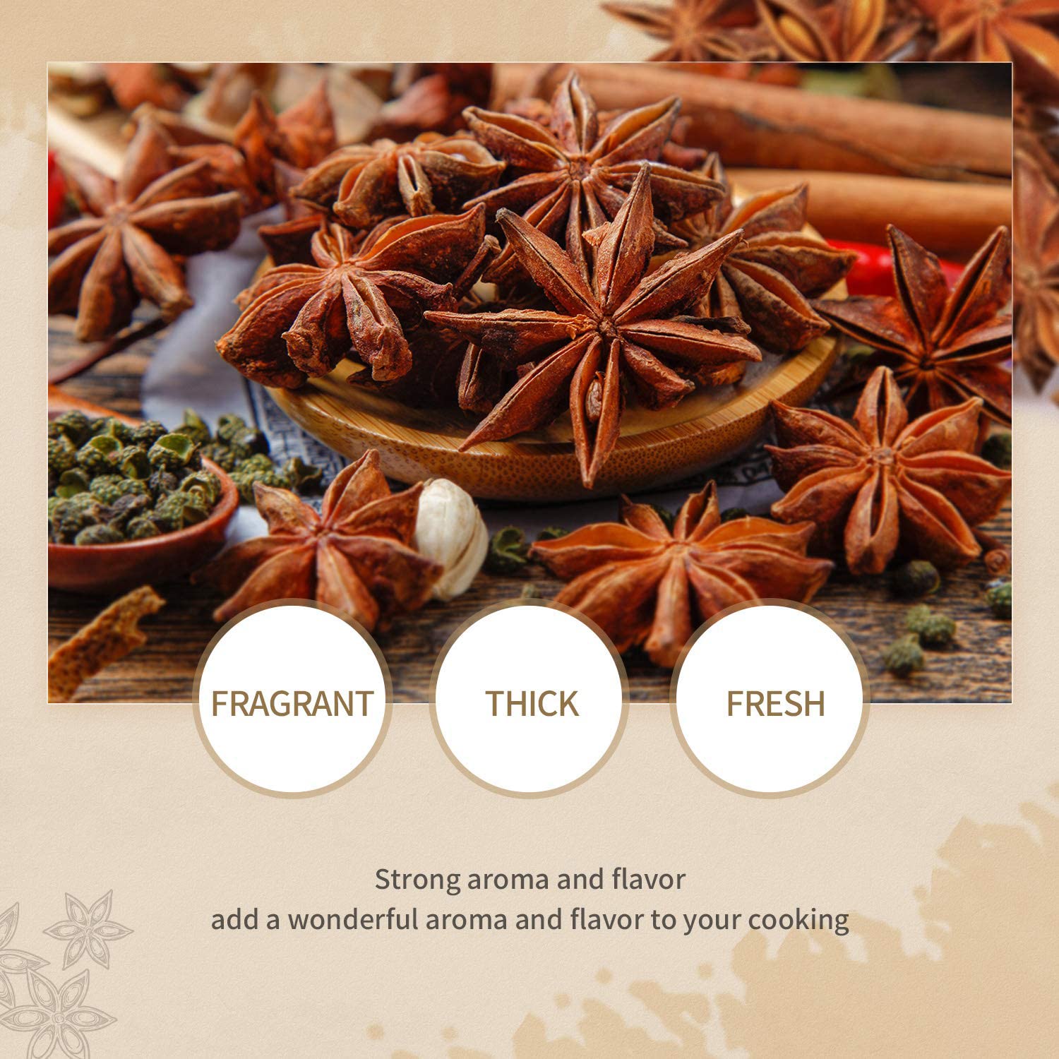 52USA Organic Star Anise - 4oz | Non-GMO, Whole Spice | Premium Quality for Cooking, Baking & Tea | Natural Flavor & Aroma