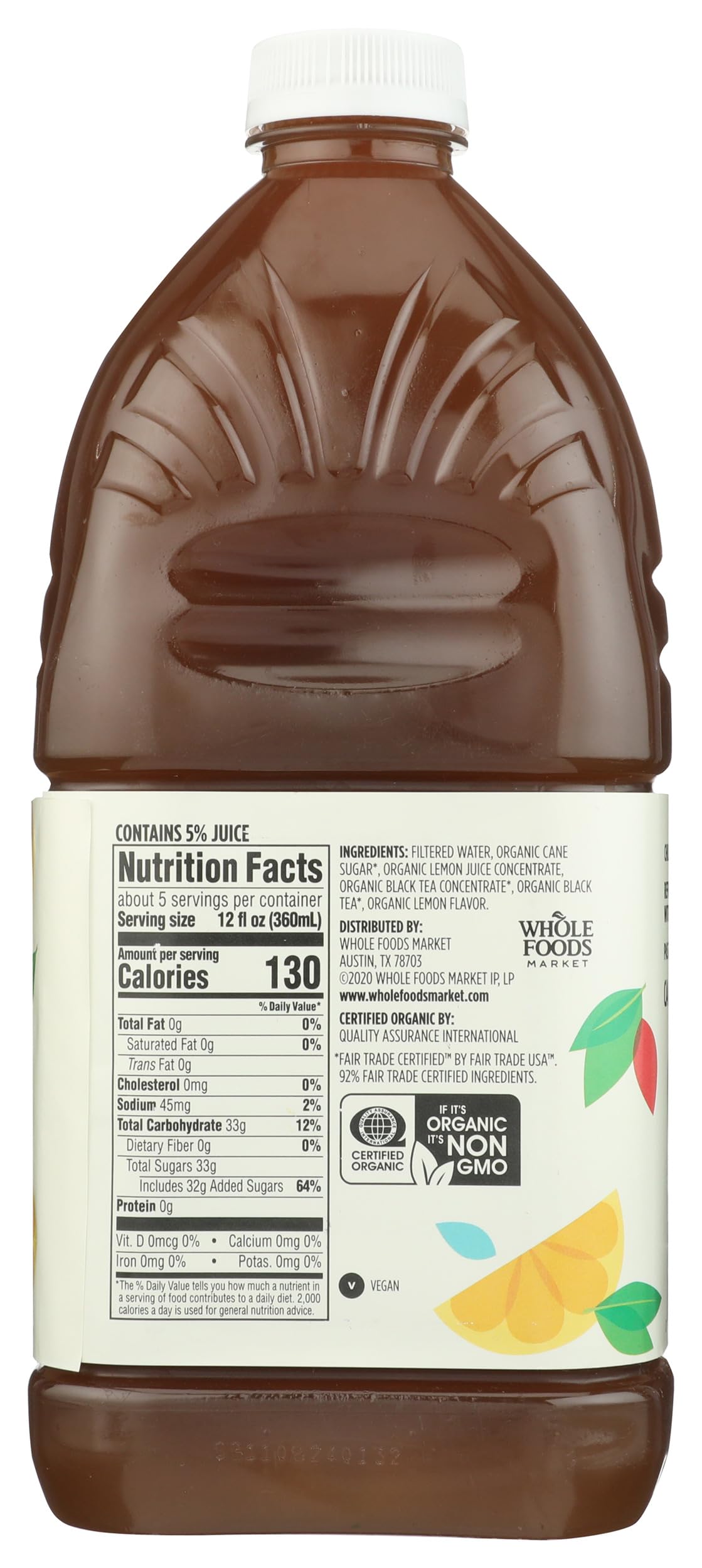 365 by Whole Foods Market, Organic Lemonade & Black Tea Blend, 64 Fl Oz