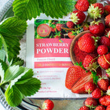 Wild Harvested Strawberry Freeze-Dried Powder - 2 Oz - Natural Strawberry Powder, No added sugar, No GMOs