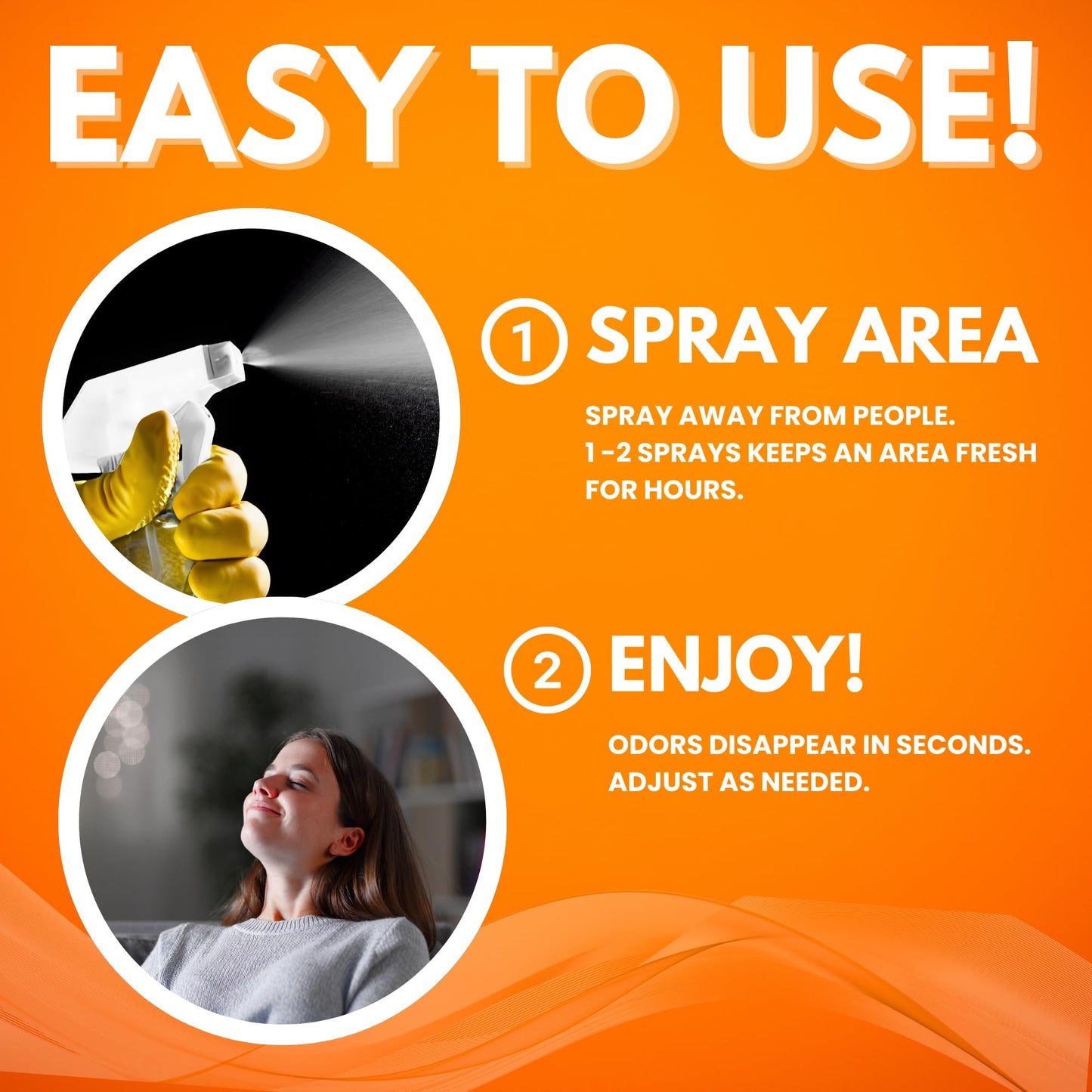 Neutron Industries NI-712 Fresh Orange Odor Eliminator Spray (1 bottle) - Powerful, Long-Lasting Odor Neutralizer - Instant Air Freshener for Home