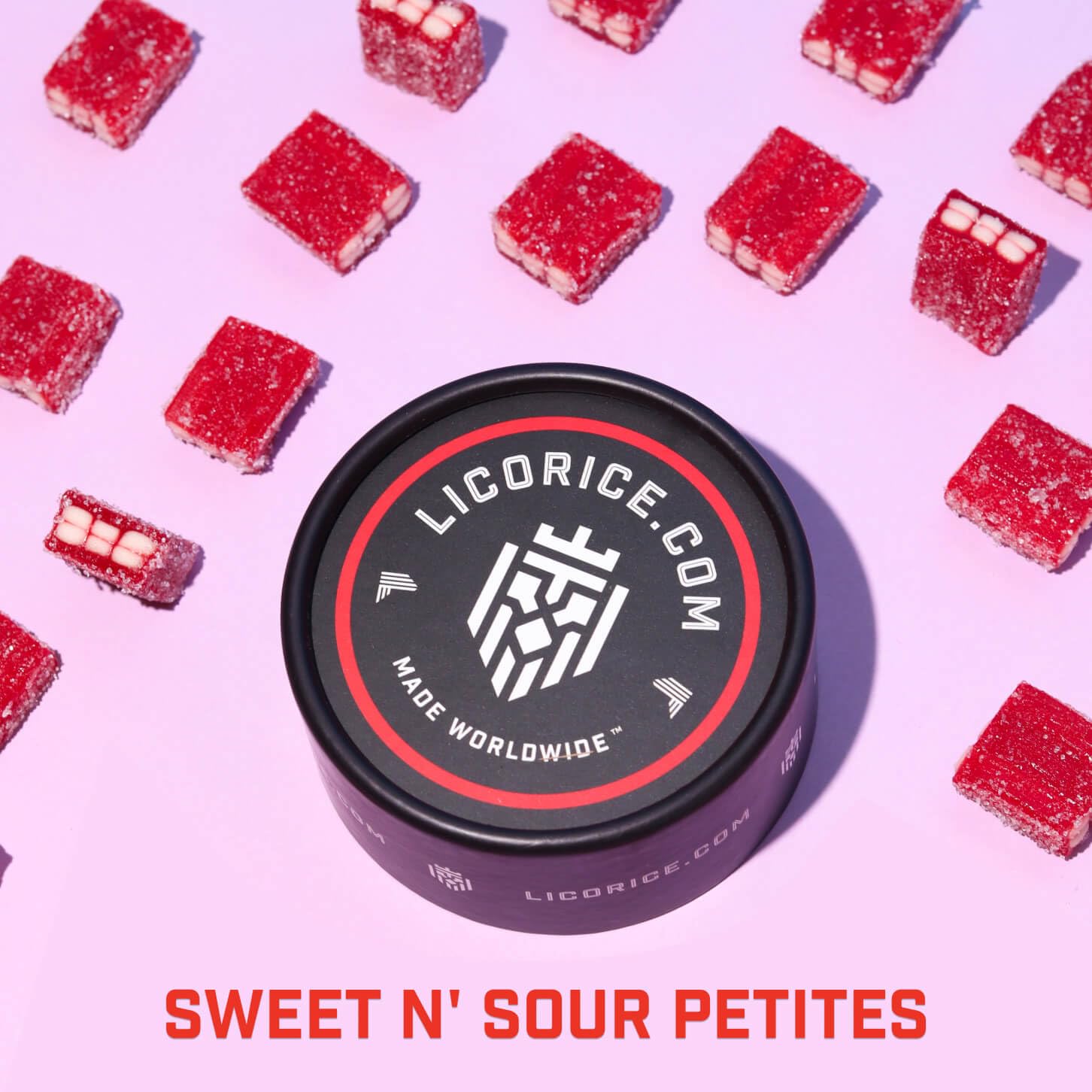 Licorice.com | Sweet & Sour Licorice Petite Bricks | Soft & Chewy Licorice | Rainbow & Strawberry | Blend of Fruity Undertones & Twirls of Tang | Pack