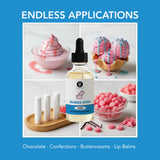 Dolce Flav Oil Soluble Bubble Gum Extract - 2 Oz. - Sugar-Free, Zero Calories - Multipurpose Bubble Gum Flavoring Oil for Candy Making, Lip Balm, Ice