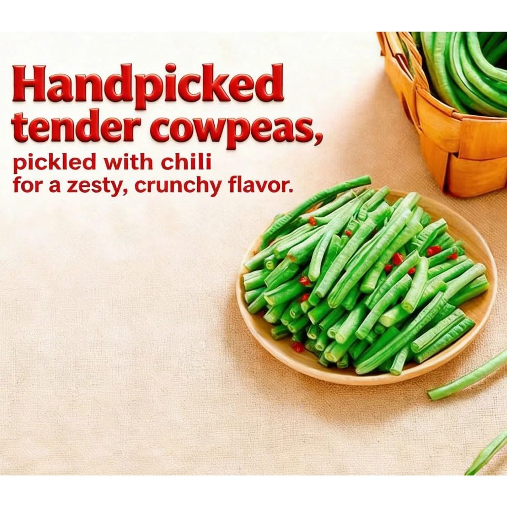 ??? Pickled Cowpeas, Authentic Hunan Style, Spicy & Tangy Green Beans, 120g