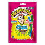 WARHEADS Ooze Chewz Ropes - Chewy Candy Ropes with Sour Filling - Watermelon, Blue Raspberry & Green Apple Flavors - 3 oz. Bag