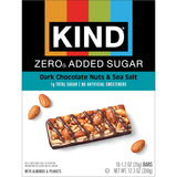 Kind Zero Added Sugar Healthy Snacks Bars, Dark Chocolate Nuts & Sea Salt, Gluten Free, High Fiber, Keto Snacks, 5g Protein, 10 Count