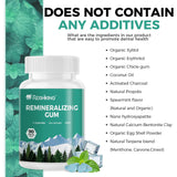 Remineralizing Gum, Containing Nano Hydroxyapatite, 90 Pieces, Teeth Remineralization, Sugar-Free Chewing Gum with Xylitol, Mint Flavor, Two pieces