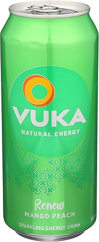 Vuka Energy Drink Renew Mango Peach, 16 Fl Oz