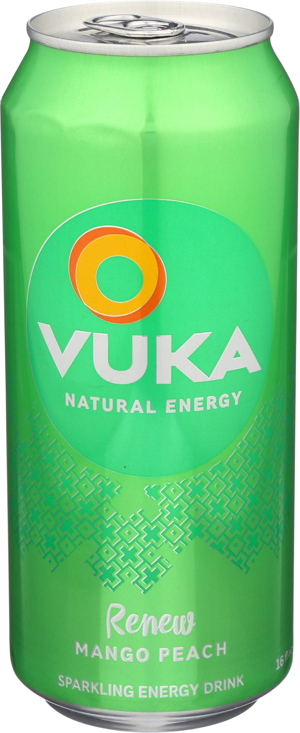 Vuka Energy Drink Renew Mango Peach, 16 Fl Oz