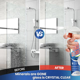 LUSTRIO Instant Shine Bathroom Glass Cleaner with Microfiber Towel - Removes Hard Water Limescale & Soap Scum on Shower Doors, Tiles & Mirrors