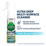 Seventh Generation Ultra Deep Probiotic Multi Surface Cleaner, 9.4 Fl Oz, Fresh Breeze, 80% USDA Biobased All Purpose Cleaning Spray, Breaks Down
