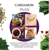 Aryaa Organic Cardamom Paan | 8.75oz (250g) | Ayurvedic Digestive, Mouth Freshener & Herbal Tea | Shredded l Vegan, Gluten-Free, Non-GMO