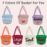 Personalized Halloween Basket Trick or Treat Bag Customized Name Custom Halloween Candy Buckets Gift for Boys Girls,Orange