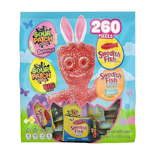 Sour Patch Kids & Swedish Fish Easter Gummy Candy: 260-Piece Bag