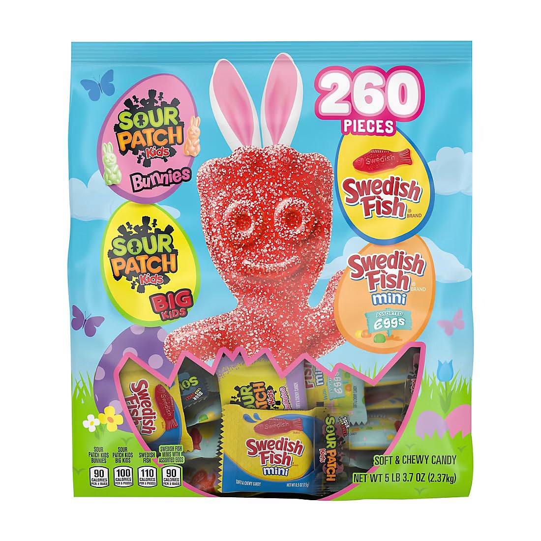 Sour Patch Kids & Swedish Fish Easter Gummy Candy: 260-Piece Bag