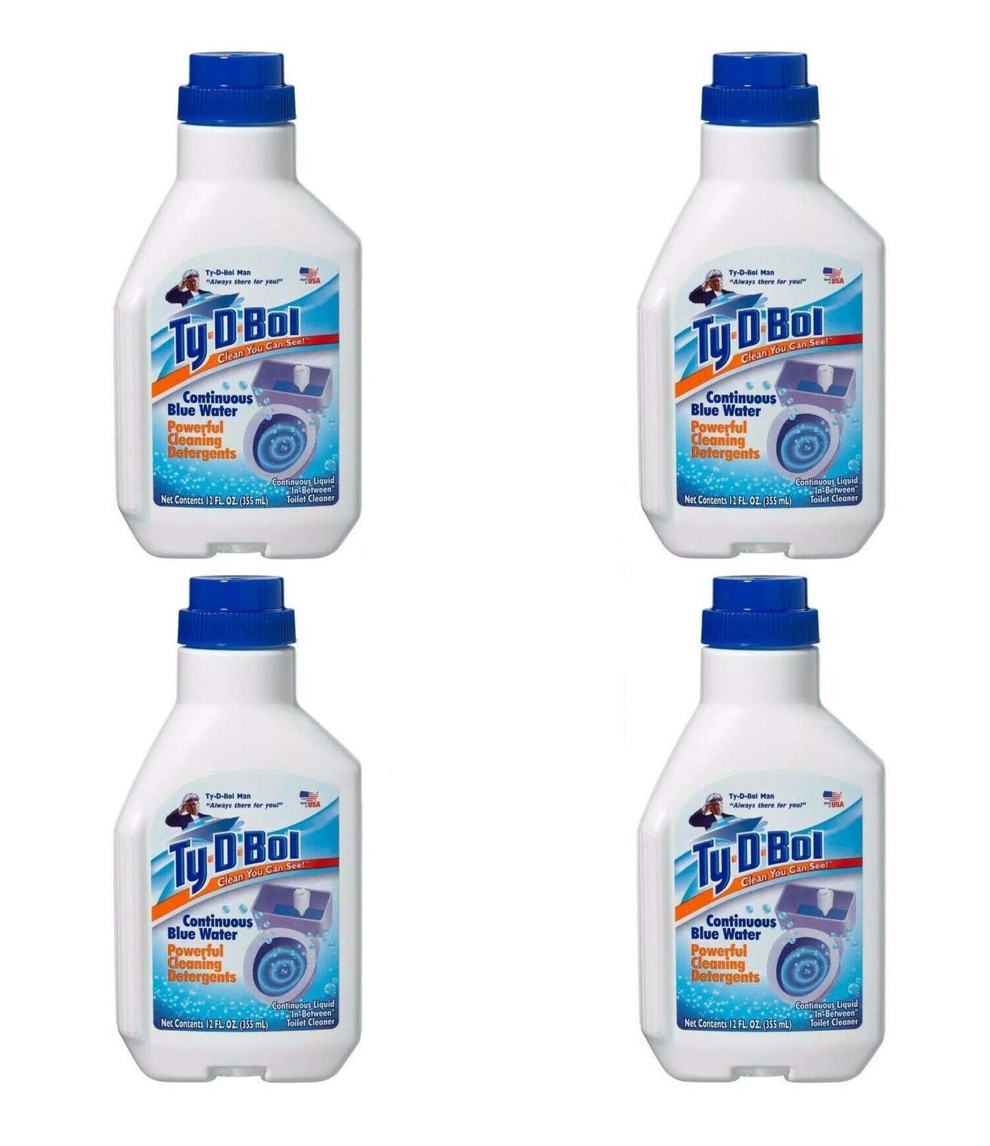 TLT BWL CLR12OZ LQD BLUE by TY-D-BOL MfrPartNo 365002.6