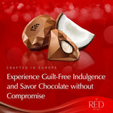 RED Delight Valentine’s Day Gift For Him Or Her - Milk Chocolate Truffles And A 14" Plush Teddy Bear (Qty 2 Boxes (4.66oz each) + 14" Teddy Bear, Milk