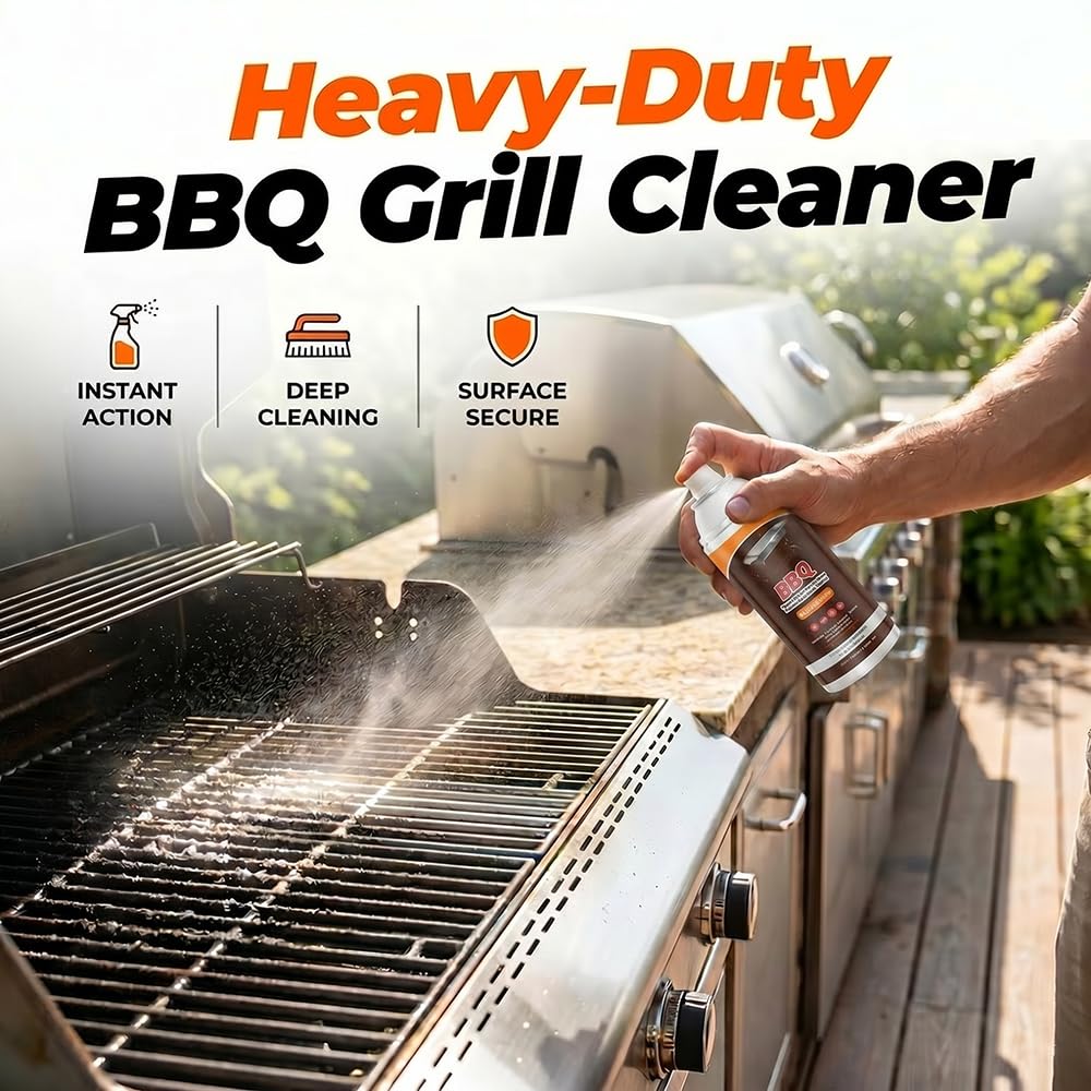 SundownAura Fast-Acting Heavy-Duty Grill Degreaser Spray, 2026 New bbq grill cleaner and degreaser smoky stains degreaser For Outdoor BBQ Cleaner