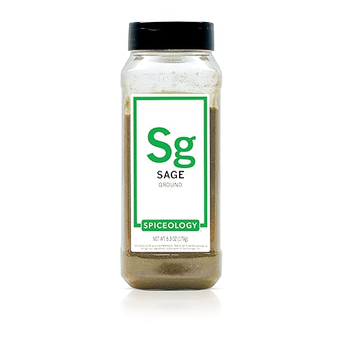 Spiceology - Ground Sage - Earthy, Savory Herb for Poultry, Stuffing, Sausage & Spice Blends - Finely Ground Sage Leaves - 6.3 oz