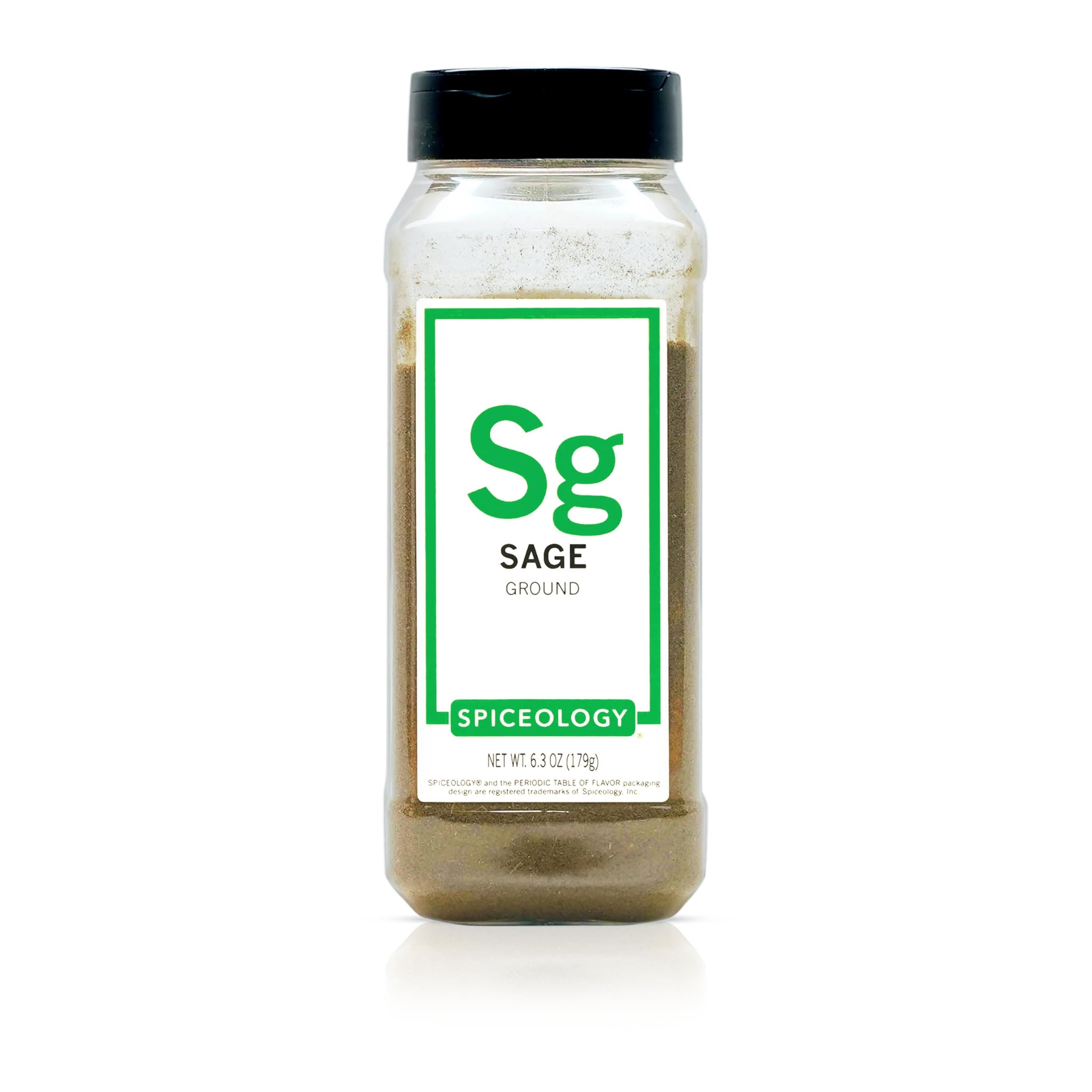 Spiceology - Ground Sage - Earthy, Savory Herb for Poultry, Stuffing, Sausage & Spice Blends - Finely Ground Sage Leaves - 6.3 oz