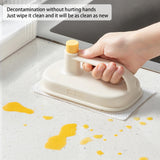awakentti Scouring Pad Brush Cleaning Scrub with Handle Abrasive Pad for Tile Shower and Sink Cleaning, Bathroom Kitchen