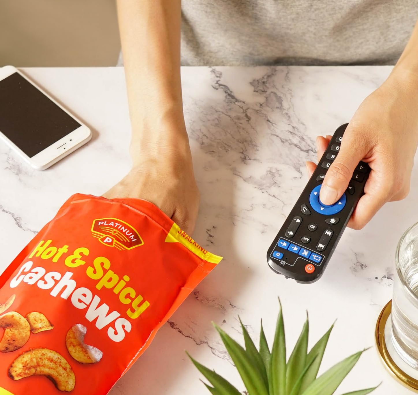 Platinum’s Hot & Spicy Cashews - Plant Based Protein, Fiber, Healthy Snack - Hot & Spicy Flavor - Nutritional Boost - Can Bring at Home, Work, Office