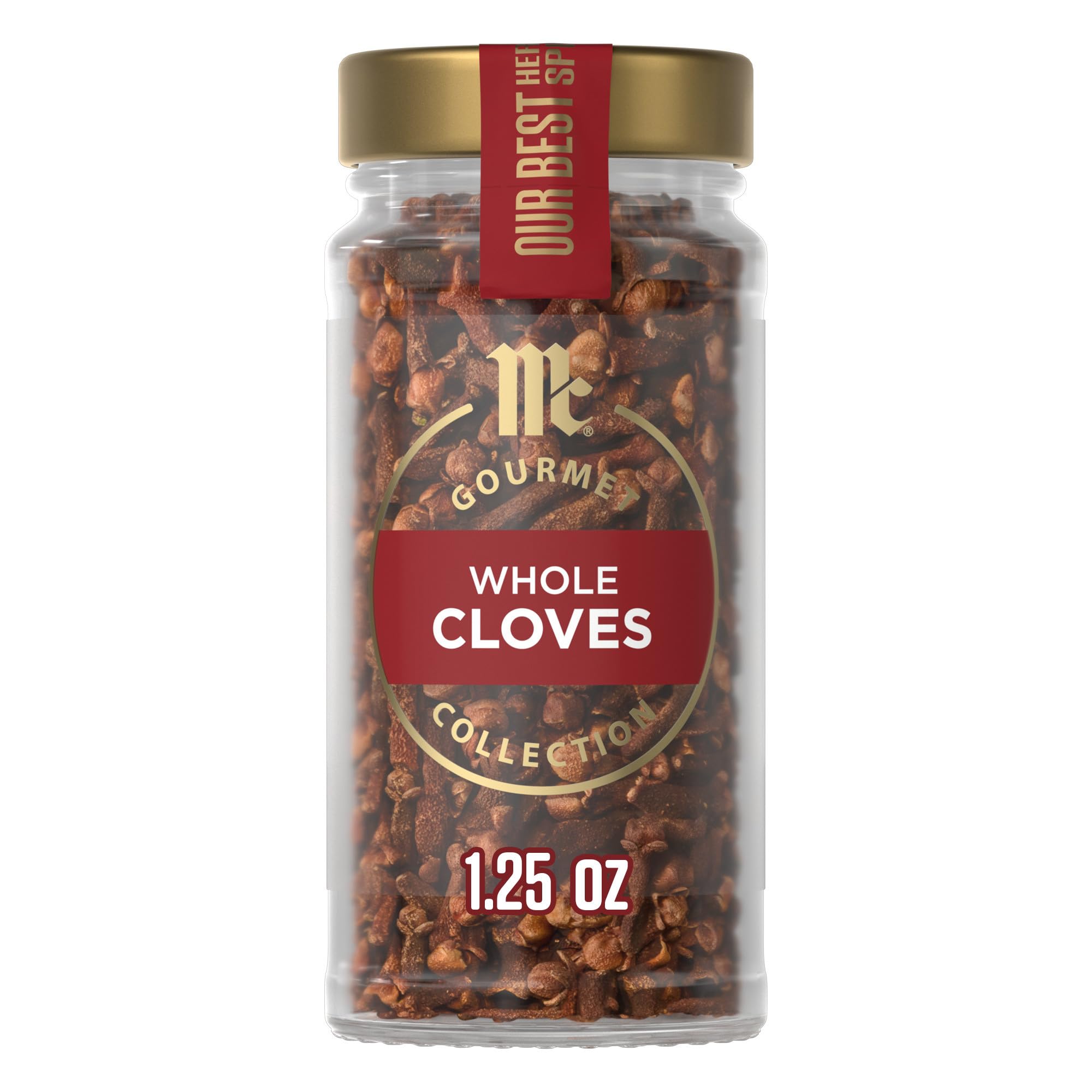 McCormick Gourmet Collection Cloves, Whole, Non GMO, Our Best Herbs & Spices, Intense Aroma & Sweet, Pungent Flavor, Enhance Desserts, Cider & Savory