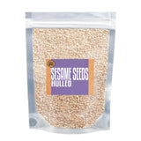 Essential Spice Hulled Sesame Seeds, 8 oz - Mild, Nutty Flavor & Smooth Texture - Perfect for Baking, Stir-Fries, Toppings & Mediterranean Cuisine