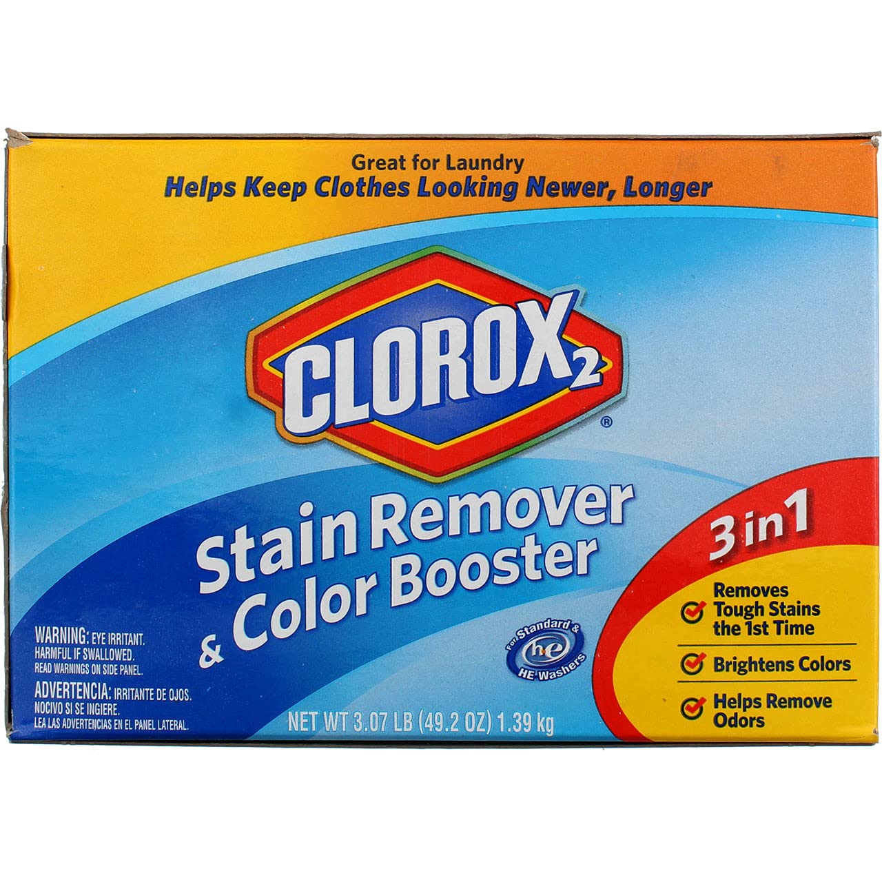 Stain Fighter and Color Booster Detergent, Powder, 49.2 Once. Box