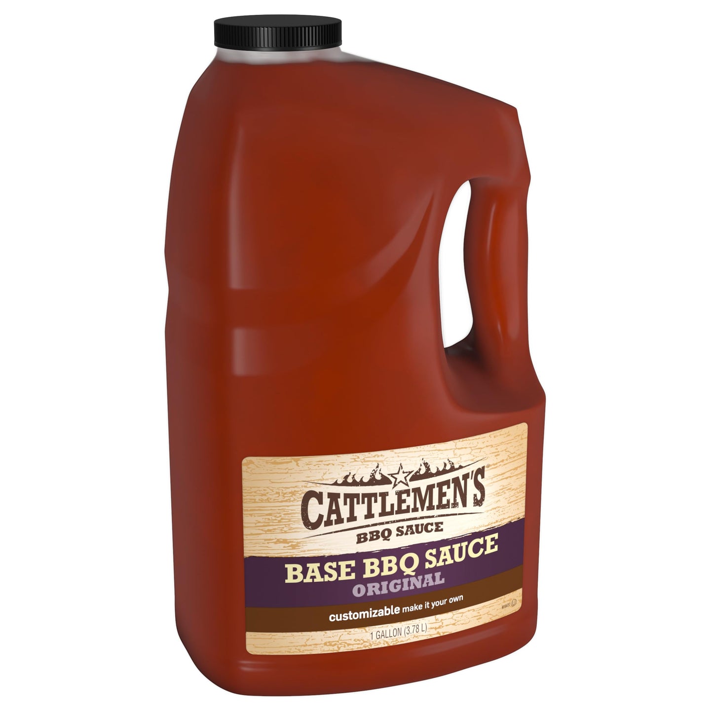 Cattlemen's Original Base BBQ Sauce, 1 gal - One Gallon Container Customizable Barbecue Sauce Base for Chefs, Ideal for Ribs, Briskets, Sauces