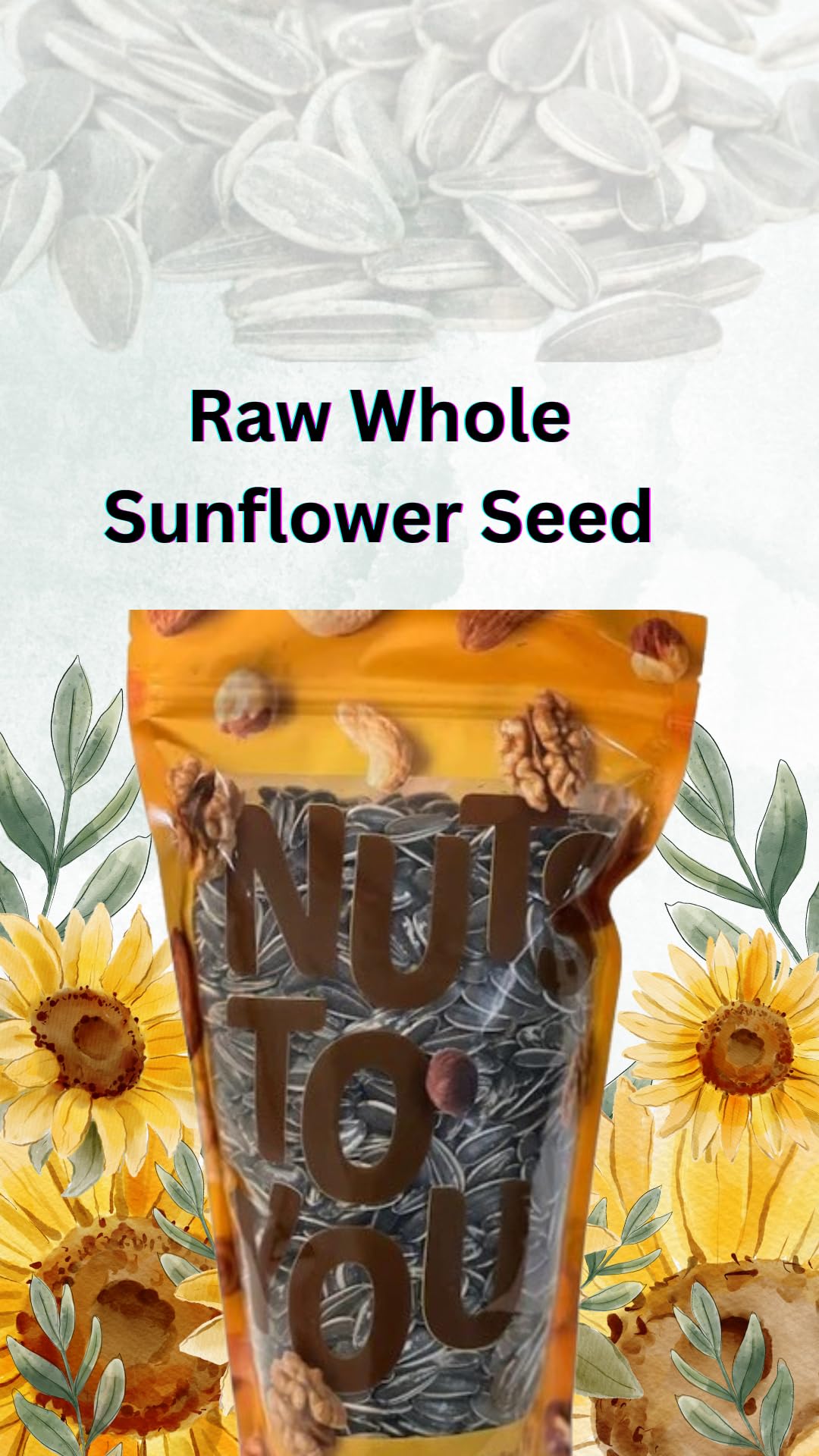 4LB Raw Whole Sunflower Seed in Shell by Nuts to You | Essential Vitamins & Minerals | Healthy Superfood Snack Vegan, Keto, Kosher, Non GMO, Gluten
