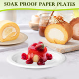 GREENESAGE Small Paper Plates 6 inch, 200 Pack Compostable Disposable Plates for Dessert, Cake, Appetizer