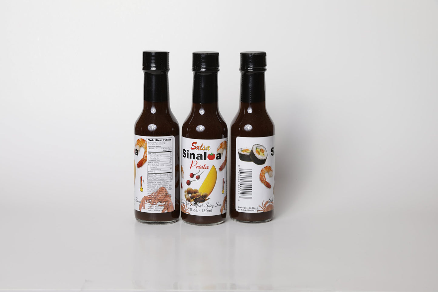 Salsa Sinaloa Prieta Hot Sauce, set of 3 (3 Bottles)